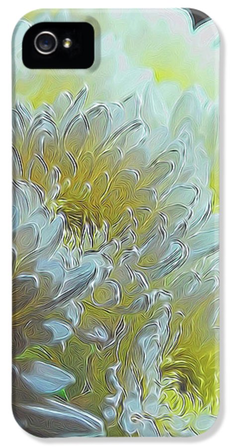 Chrysanthemums in White Light - Phone Case