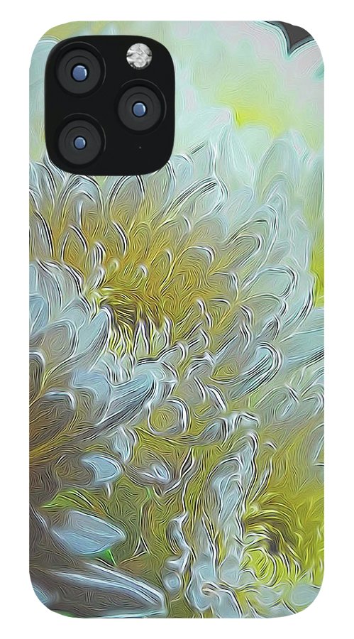 Chrysanthemums in White Light - Phone Case