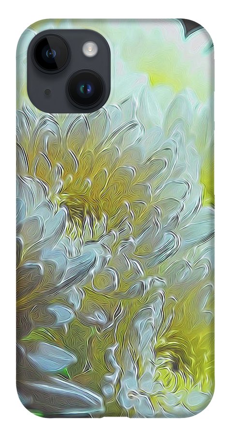 Chrysanthemums in White Light - Phone Case