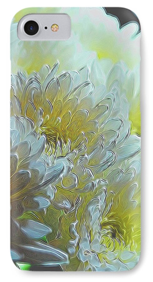 Chrysanthemums in White Light - Phone Case