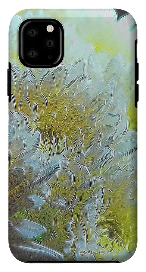 Chrysanthemums in White Light - Phone Case