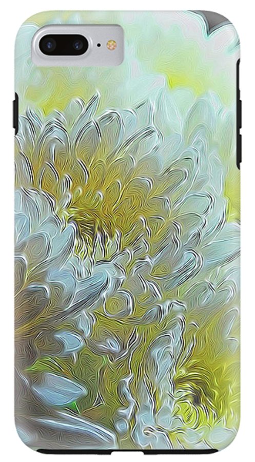 Chrysanthemums in White Light - Phone Case