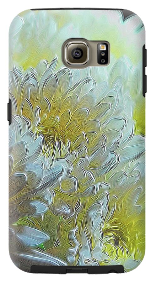 Chrysanthemums in White Light - Phone Case