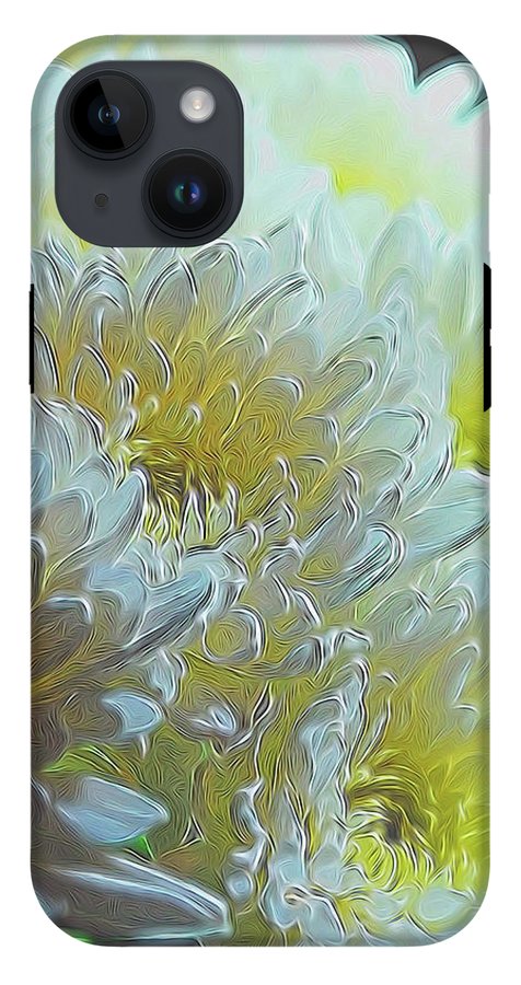 Chrysanthemums in White Light - Phone Case