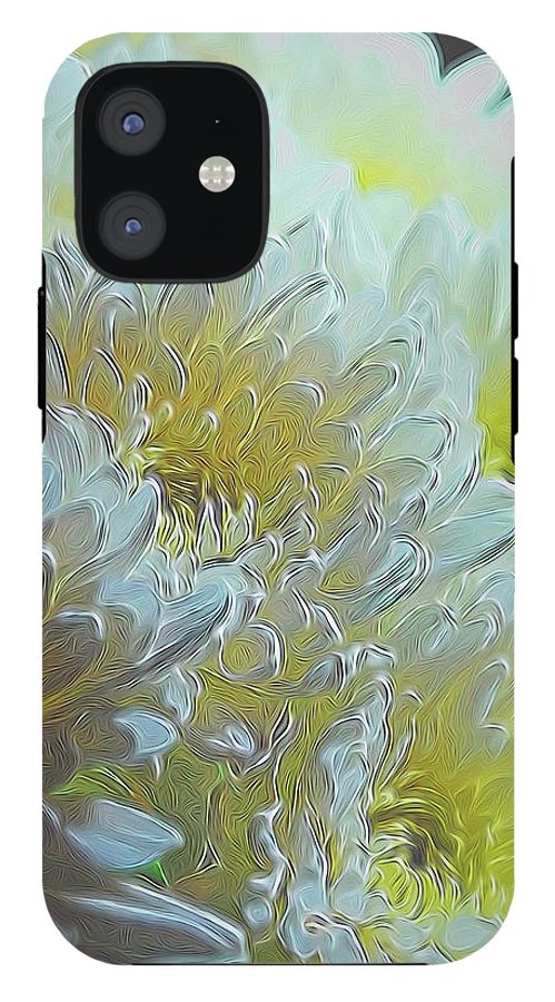 Chrysanthemums in White Light - Phone Case