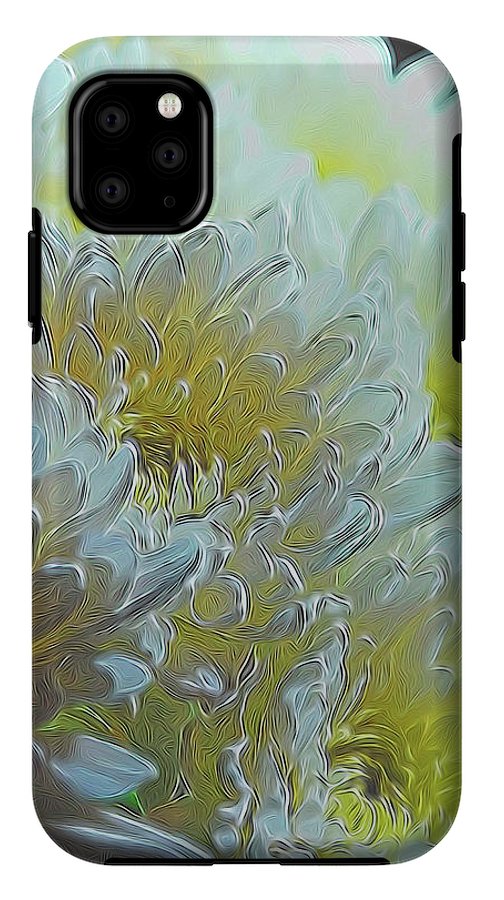 Chrysanthemums in White Light - Phone Case