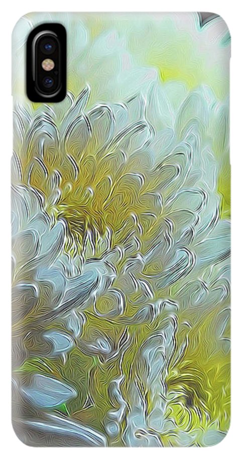 Chrysanthemums in White Light - Phone Case