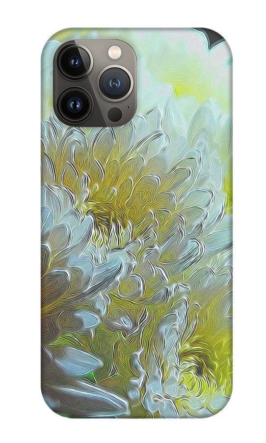 Chrysanthemums in White Light - Phone Case