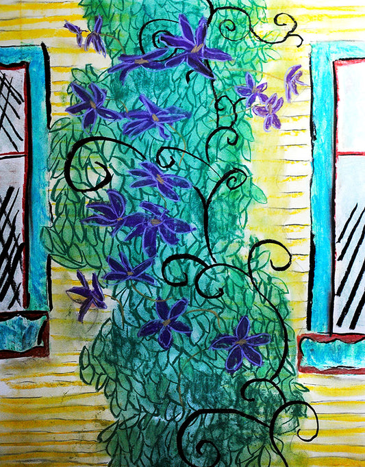 Climbing Purple Vines Digital Image Download