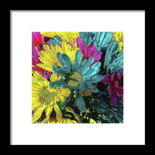 Colorful Daisies - Framed Print