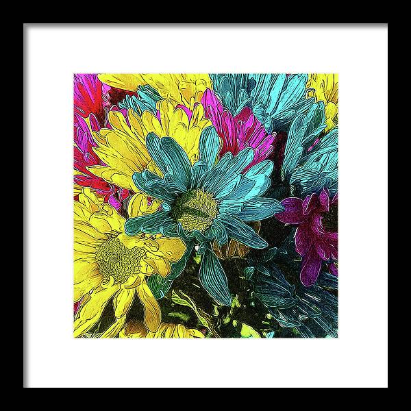 Colorful Daisies - Framed Print