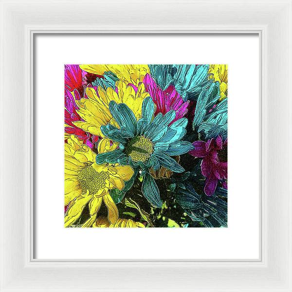 Colorful Daisies - Framed Print