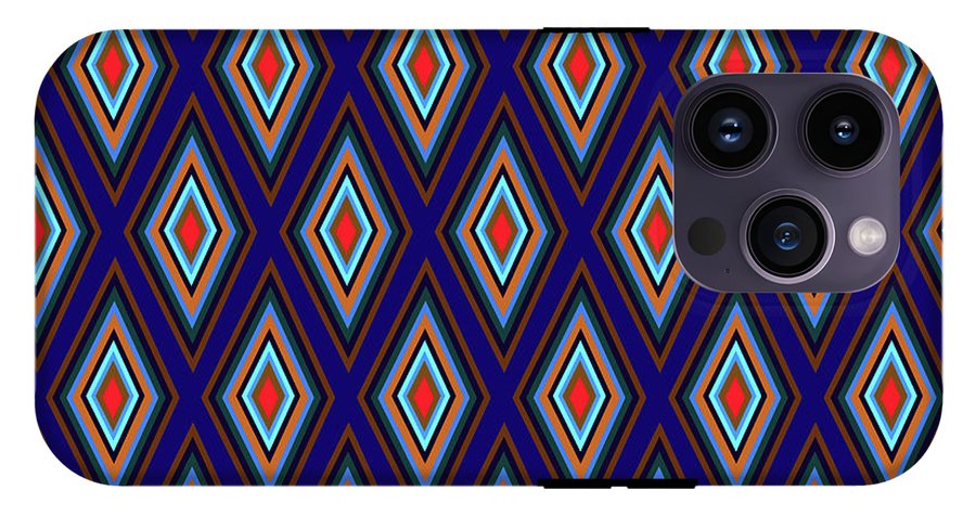 Colorful Diamonds Geometric Pattern Variation 3 - Phone Case