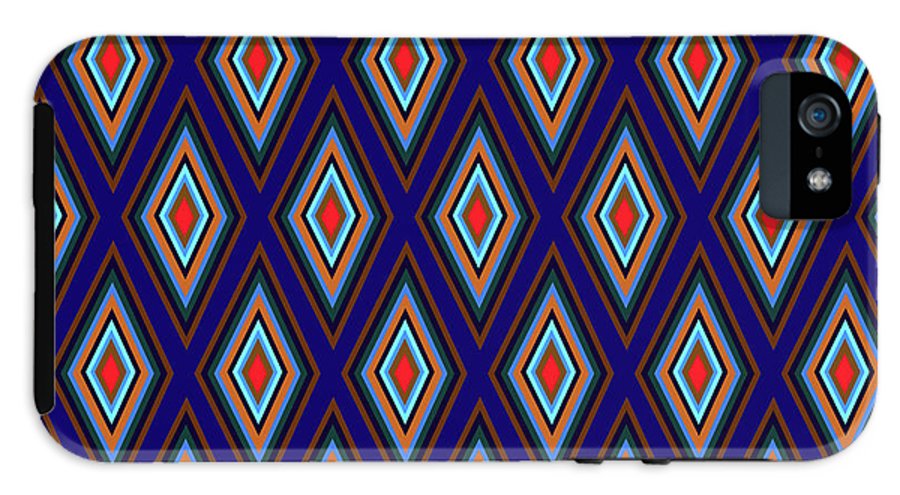 Colorful Diamonds Geometric Pattern Variation 3 - Phone Case