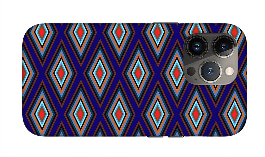 Colorful Diamonds Geometric Pattern Variation 3 - Phone Case