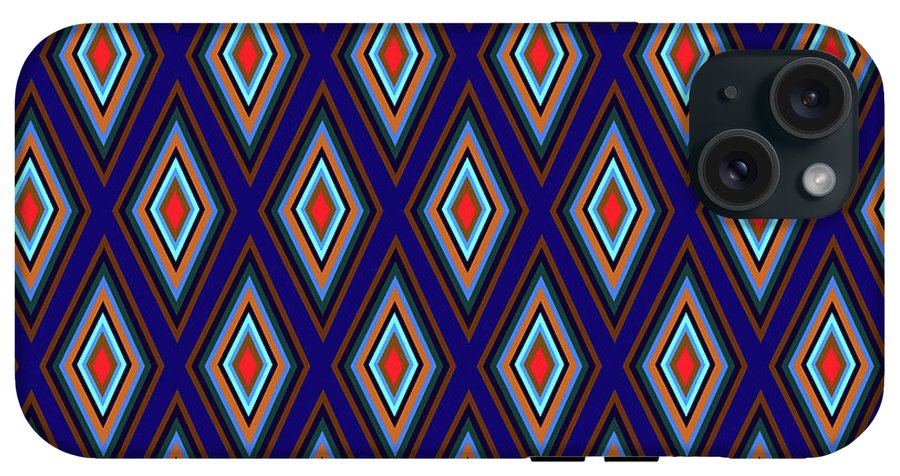 Colorful Diamonds Geometric Pattern Variation 3 - Phone Case