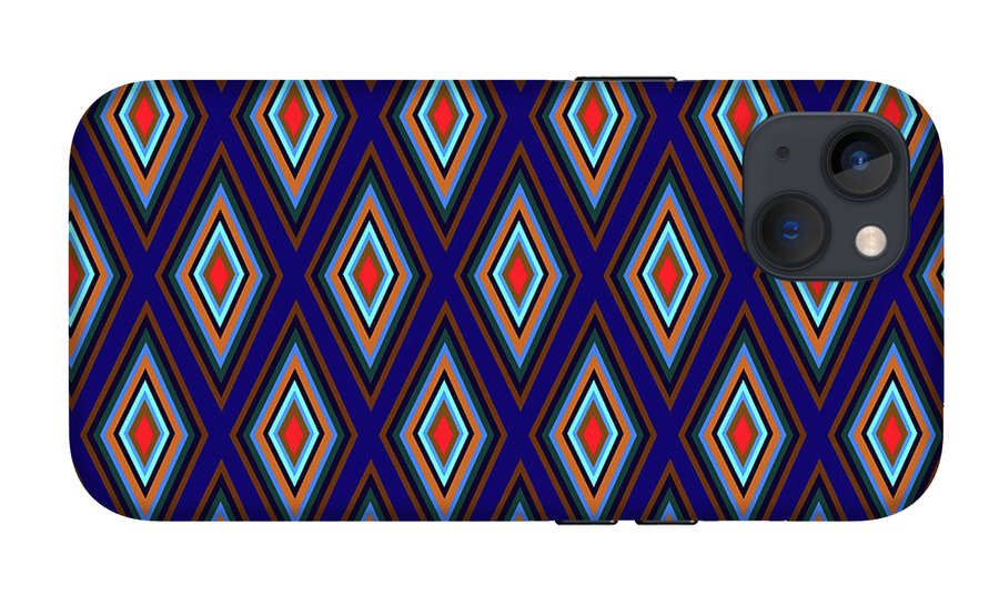 Colorful Diamonds Geometric Pattern Variation 3 - Phone Case