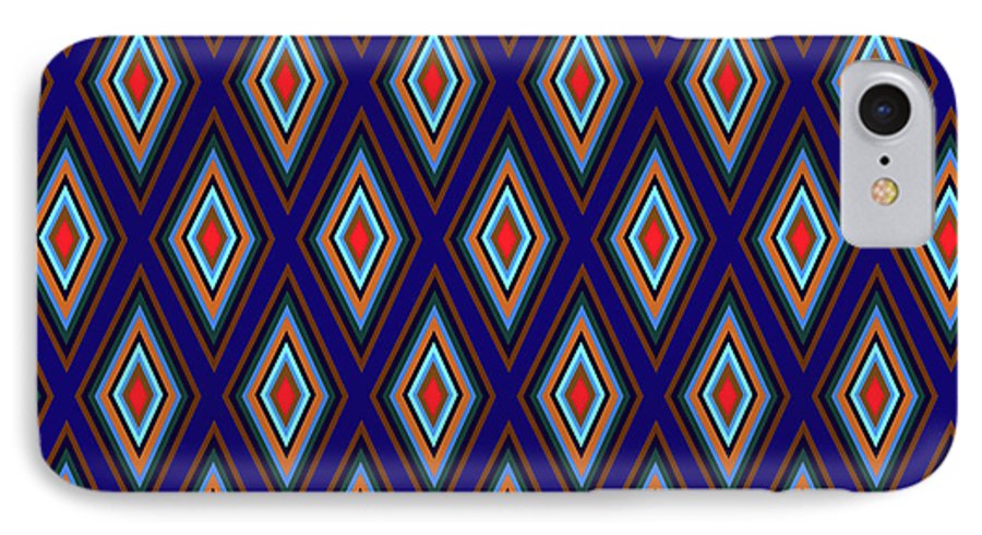 Colorful Diamonds Geometric Pattern Variation 3 - Phone Case