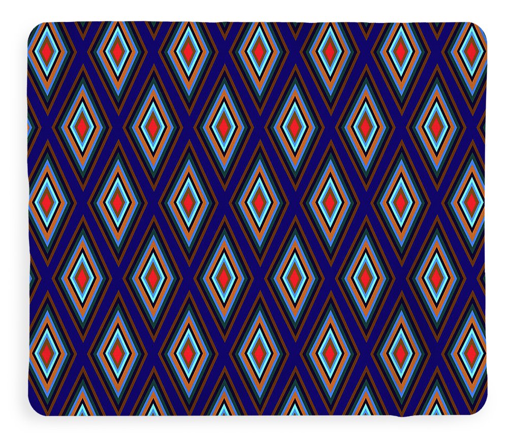 Colorful Diamonds Geometric Pattern Variation 3 - Blanket
