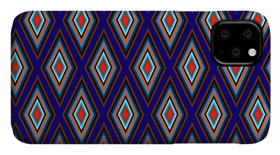 Colorful Diamonds Geometric Pattern Variation 3 - Phone Case