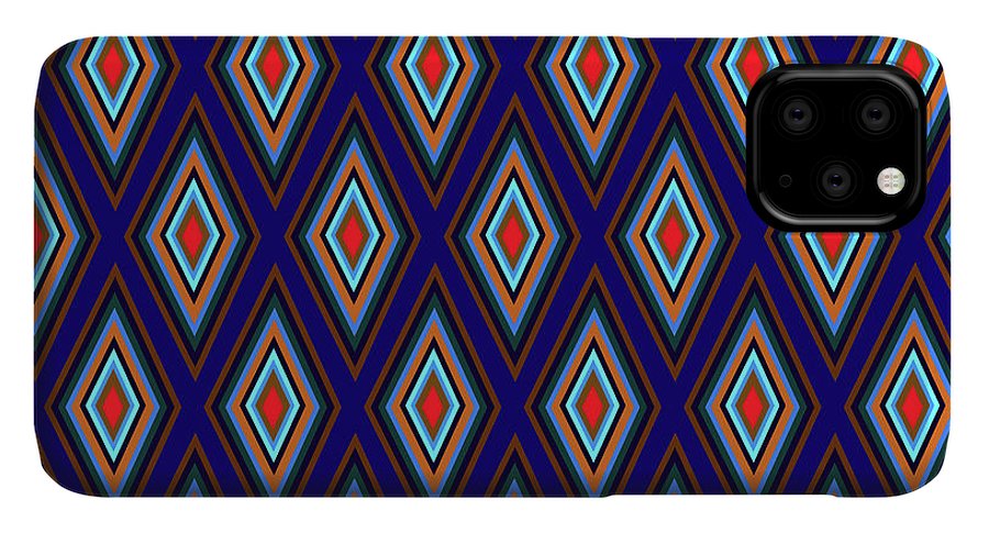 Colorful Diamonds Geometric Pattern Variation 3 - Phone Case