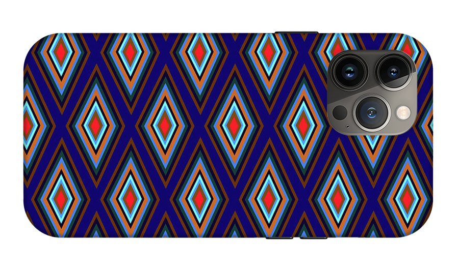Colorful Diamonds Geometric Pattern Variation 3 - Phone Case