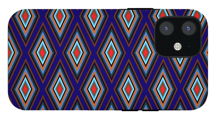 Colorful Diamonds Geometric Pattern Variation 3 - Phone Case