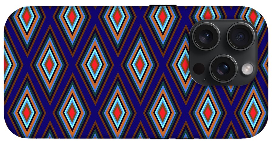 Colorful Diamonds Geometric Pattern Variation 3 - Phone Case