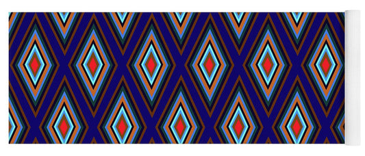 Colorful Diamonds Geometric Pattern Variation 3 - Yoga Mat