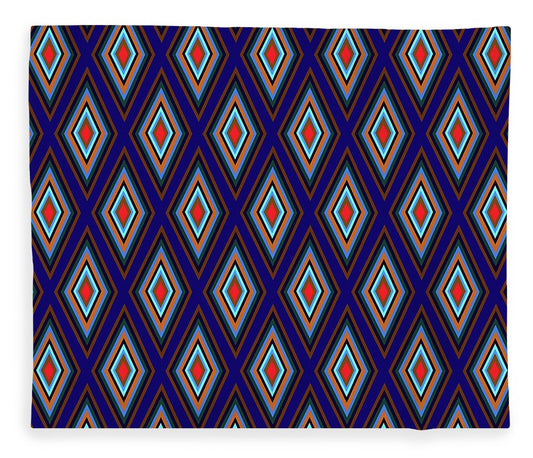 Colorful Diamonds Geometric Pattern Variation 3 - Blanket