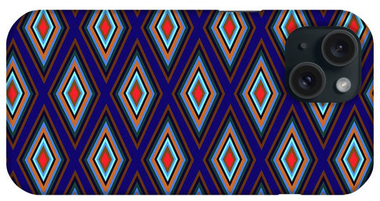 Colorful Diamonds Geometric Pattern Variation 3 - Phone Case