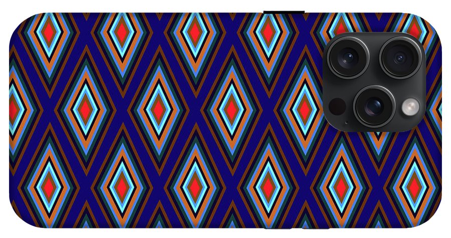 Colorful Diamonds Geometric Pattern Variation 3 - Phone Case