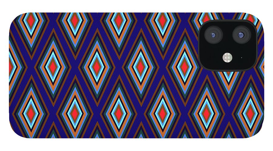 Colorful Diamonds Geometric Pattern Variation 3 - Phone Case