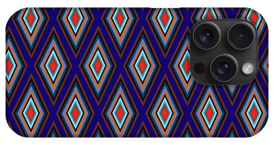 Colorful Diamonds Geometric Pattern Variation 3 - Phone Case