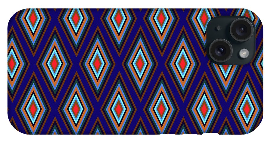 Colorful Diamonds Geometric Pattern Variation 3 - Phone Case
