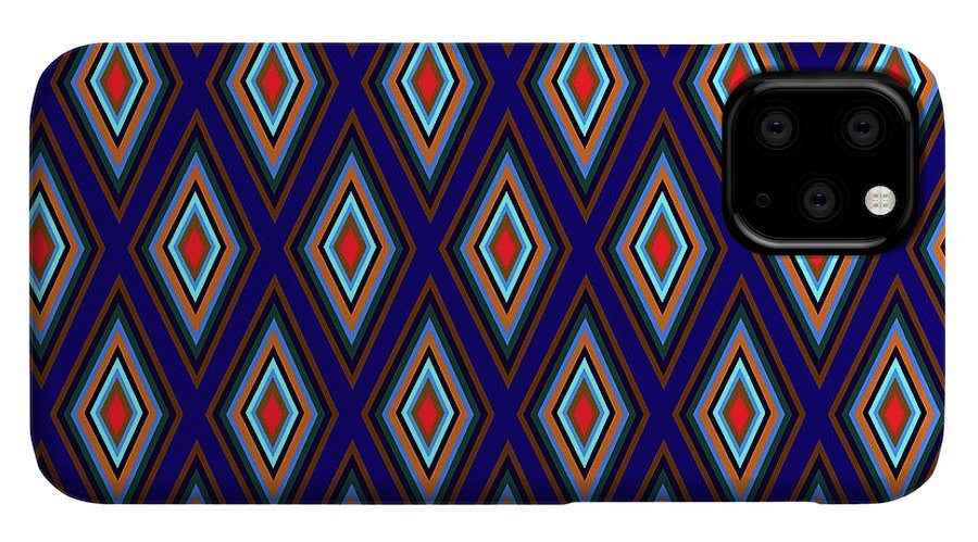 Colorful Diamonds Geometric Pattern Variation 3 - Phone Case