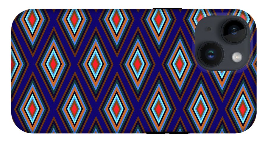 Colorful Diamonds Geometric Pattern Variation 3 - Phone Case