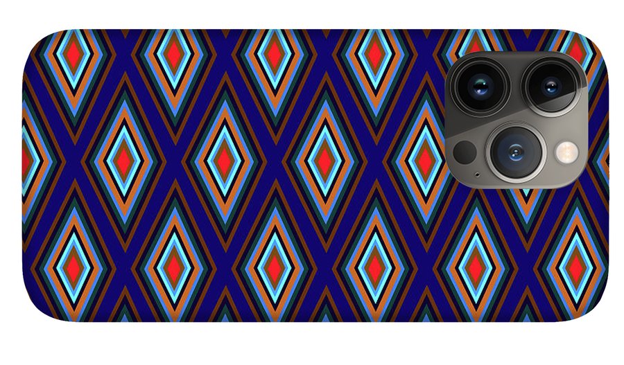 Colorful Diamonds Geometric Pattern Variation 3 - Phone Case