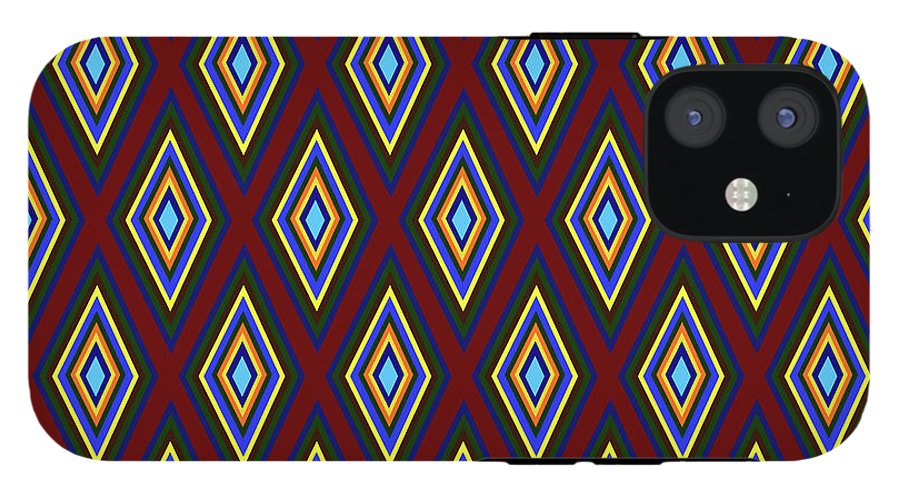 Colorful Diamonds Pattern Variation 1 - Phone Case