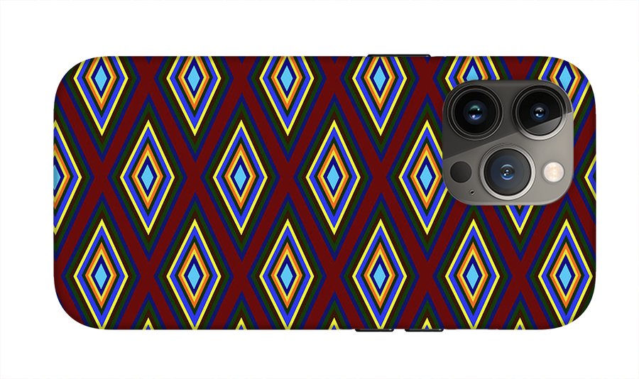 Colorful Diamonds Pattern Variation 1 - Phone Case