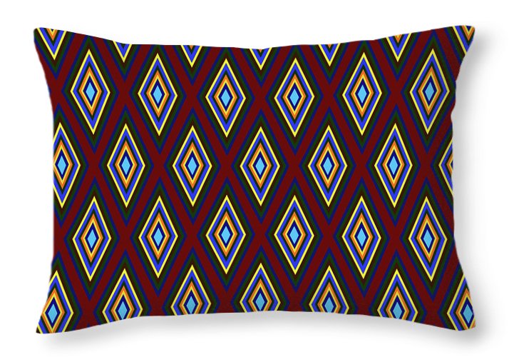 Colorful Diamonds Pattern Variation 1 - Throw Pillow