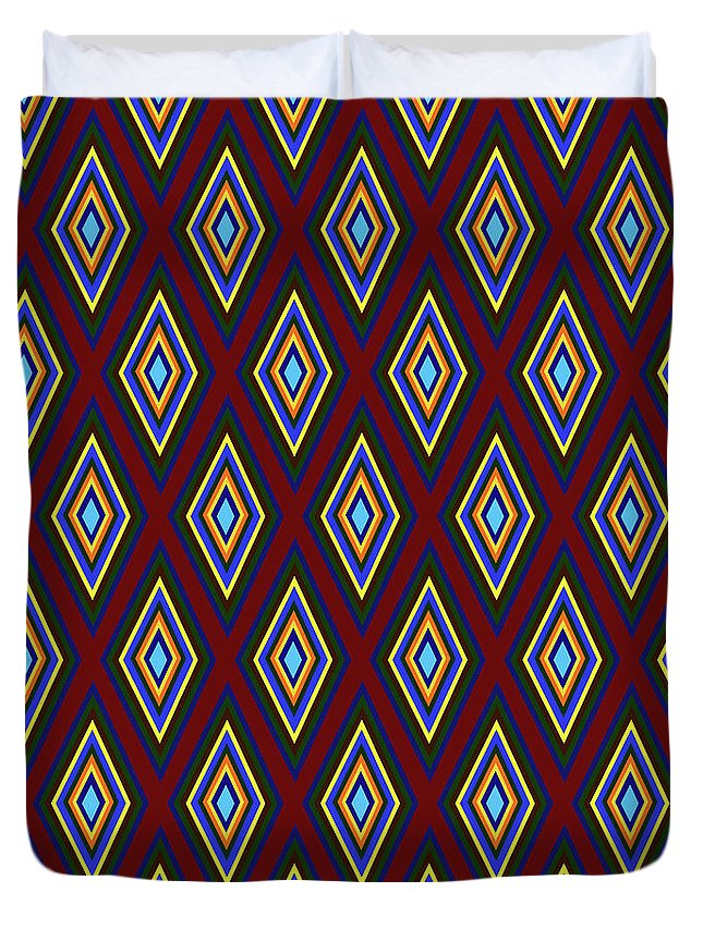 Colorful Diamonds Pattern Variation 1 - Duvet Cover