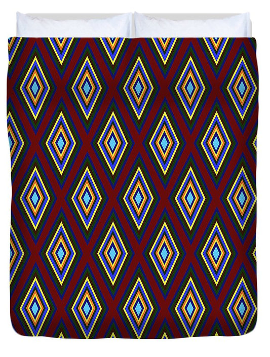 Colorful Diamonds Pattern Variation 1 - Duvet Cover