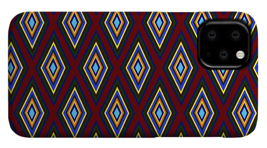 Colorful Diamonds Pattern Variation 1 - Phone Case