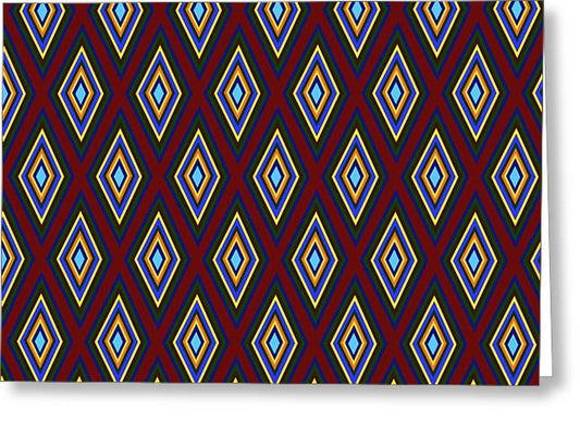 Colorful Diamonds Pattern Variation 1 - Greeting Card