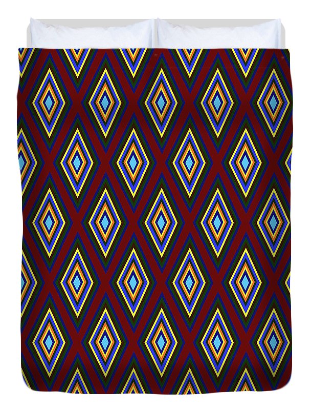 Colorful Diamonds Pattern Variation 1 - Duvet Cover