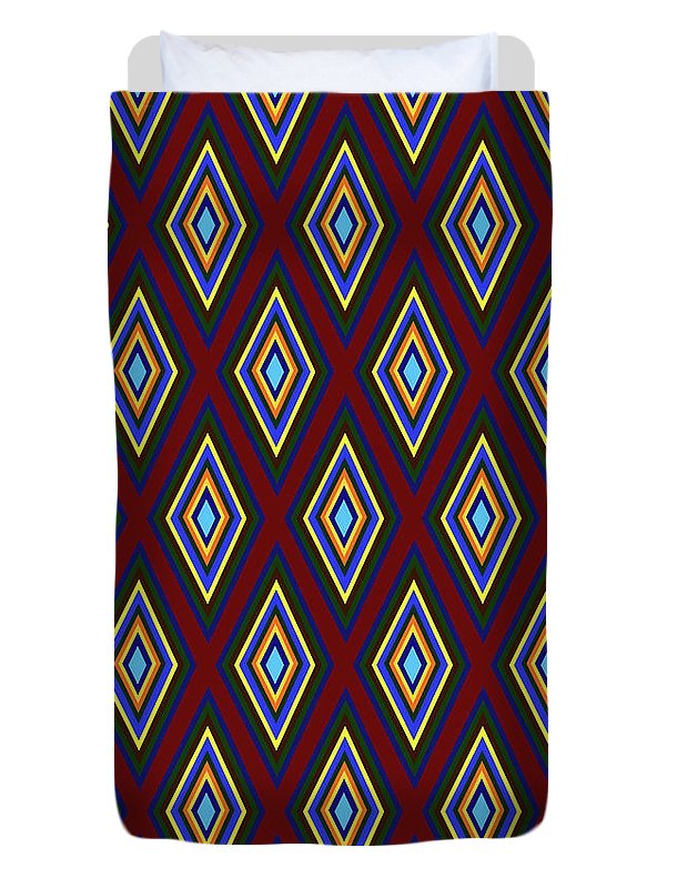 Colorful Diamonds Pattern Variation 1 - Duvet Cover