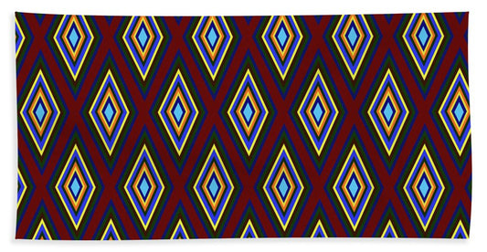 Colorful Diamonds Pattern Variation 1 - Bath Towel