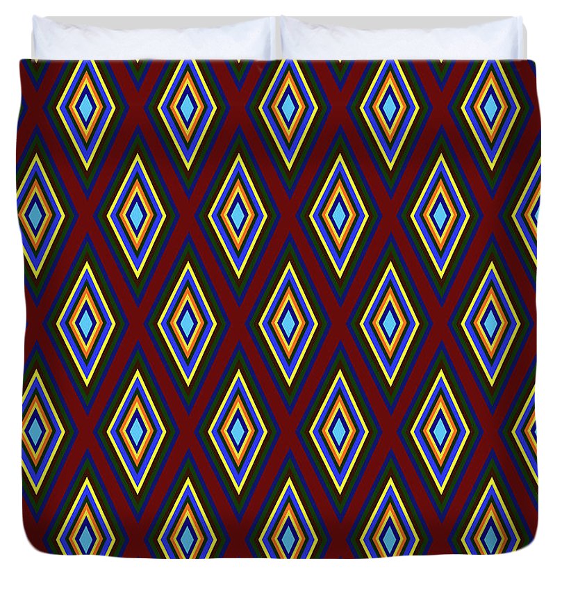 Colorful Diamonds Pattern Variation 1 - Duvet Cover