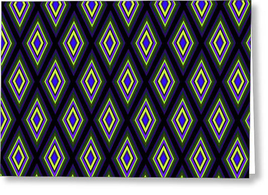 Colorful Diamonds Variation 2 - Greeting Card